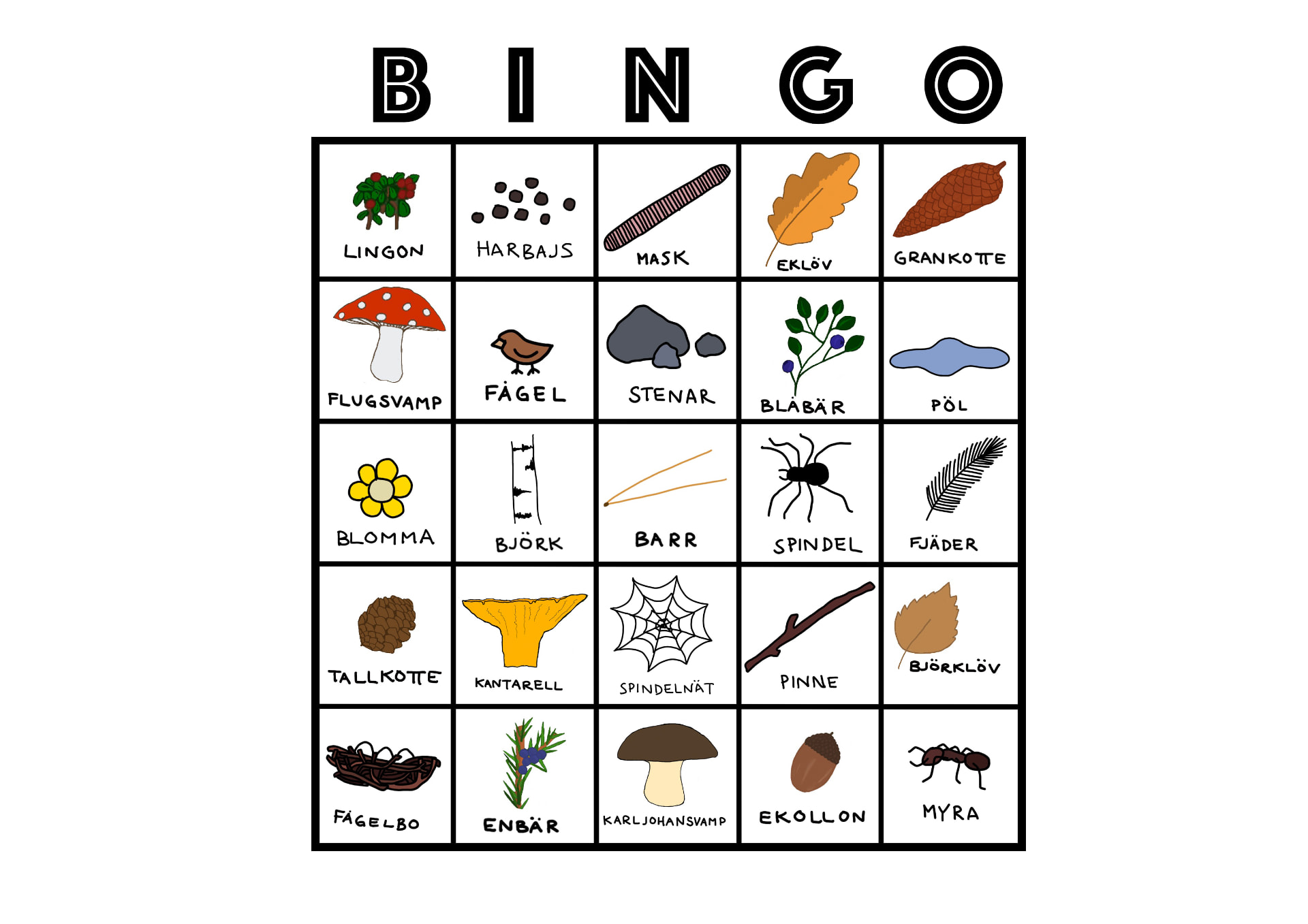 Naturbingo